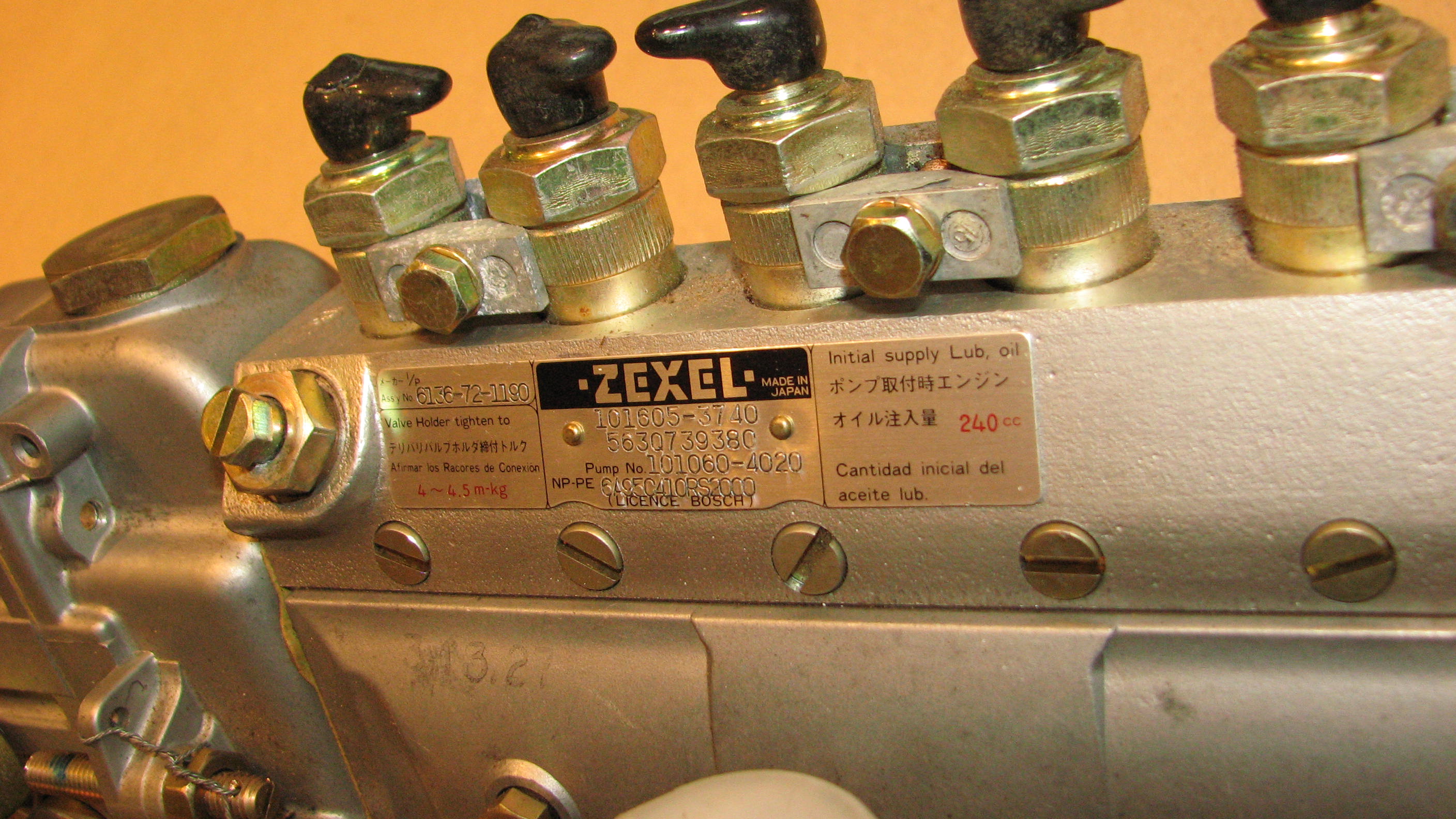 KOMATSU Dyzelinio kuro įpurškimo siurblys