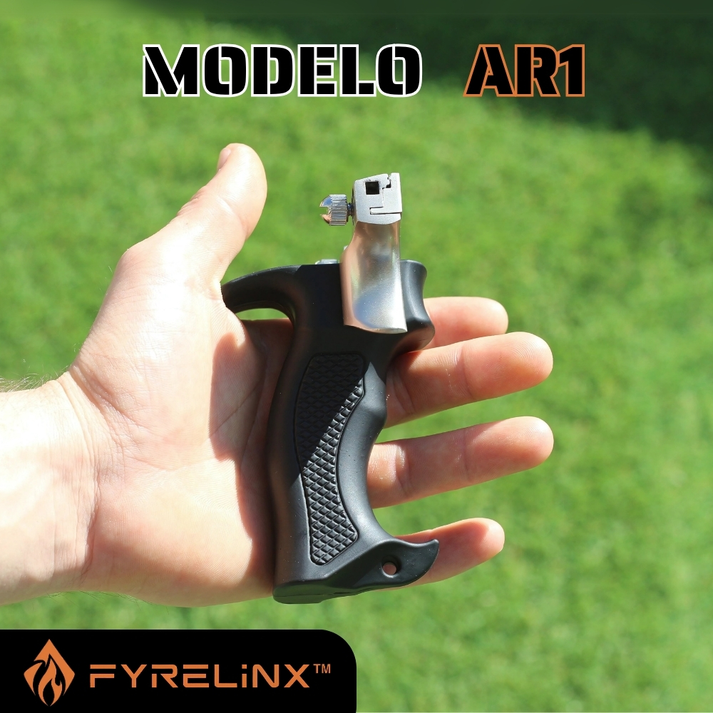 Tirachinas Deportivo - Set con Tirachinas de Metal, 3 Bandas de Goma y 100 Gramos de Bolas de Arcilla