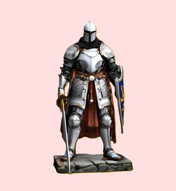 Medieval Knight in Full Plate Armor