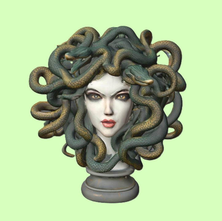 Medusa Head Statue