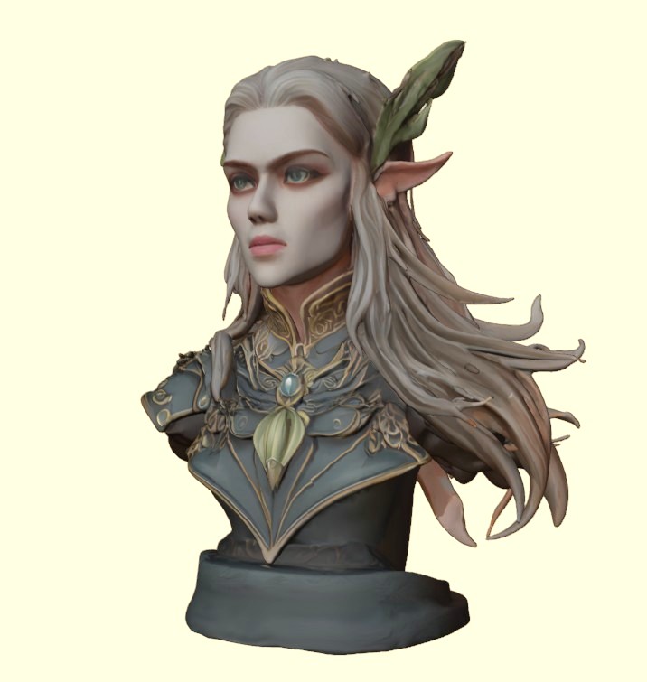 Elven Warrior Queen Bust