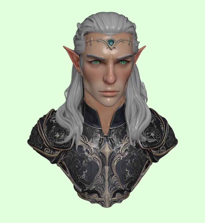 Elf Warrior Bust