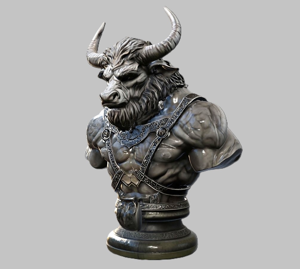 Minotaur Warlord Bust