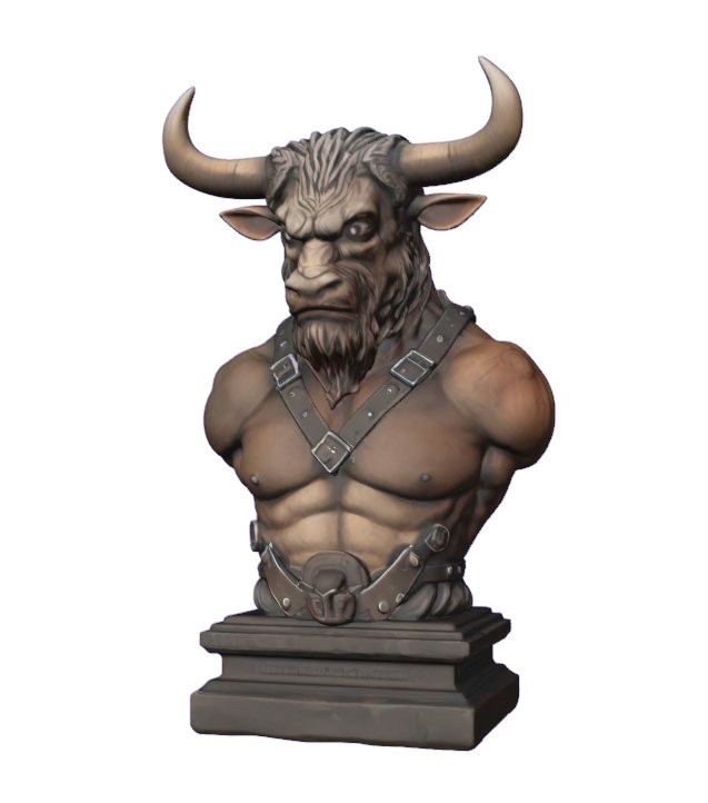 Minotaur Warrior Bust