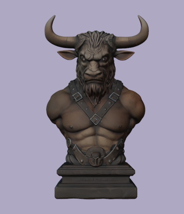 Minotaur Warrior Bust