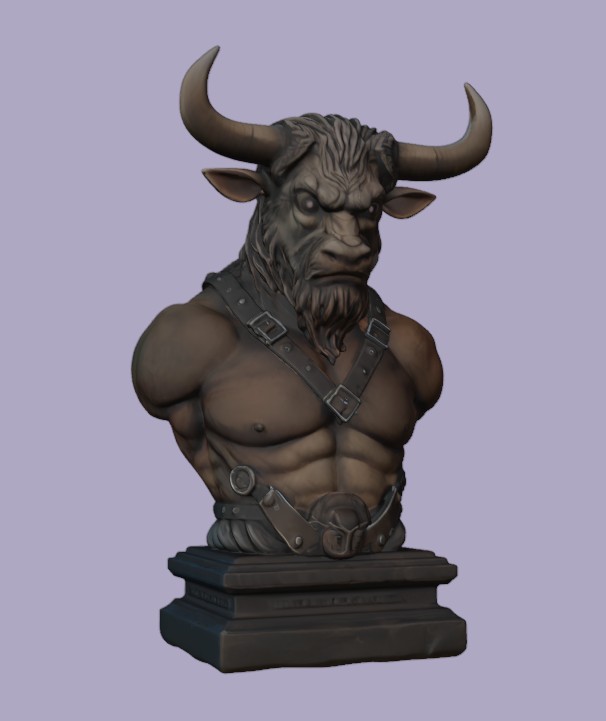 Minotaur Warrior Bust