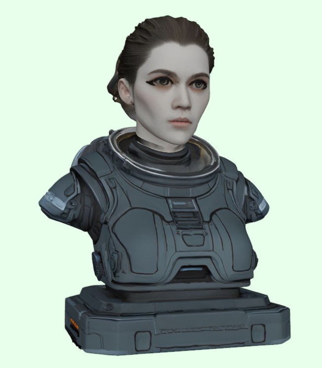 Sci-Fi Female Pilot Bust