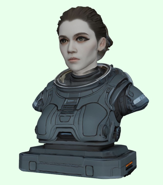 Sci-Fi Female Pilot Bust