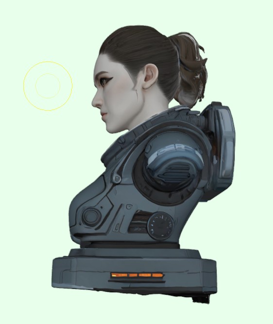 Sci-Fi Female Pilot Bust
