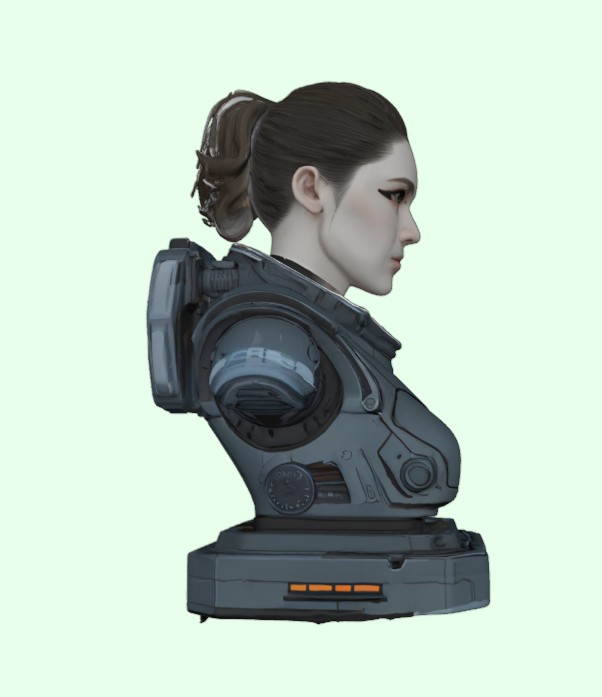 Sci-Fi Female Pilot Bust
