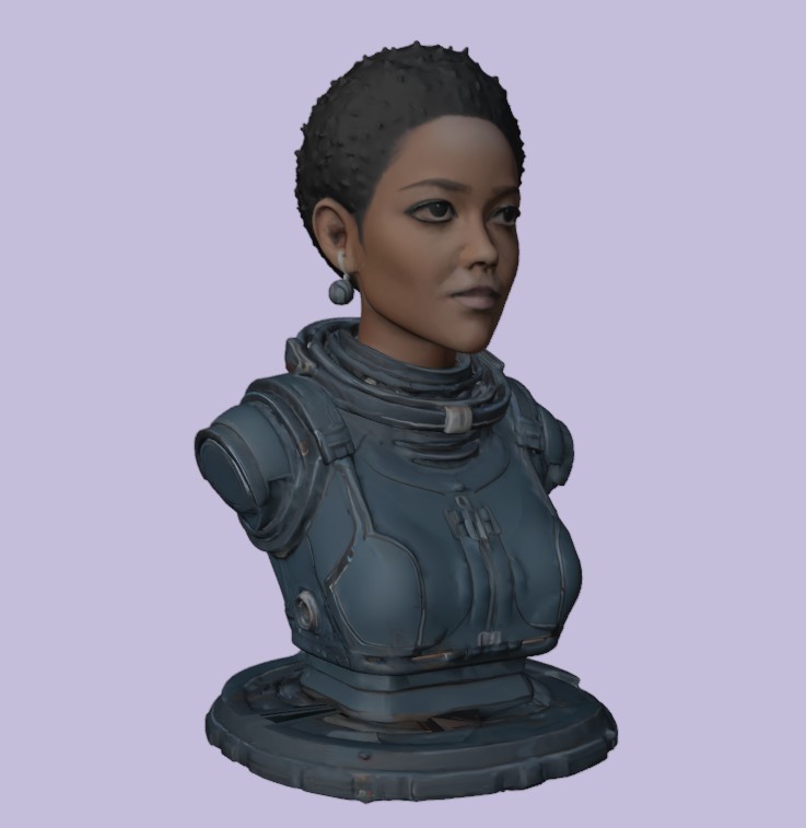 Sci-Fi Female Bust – Space Explorer