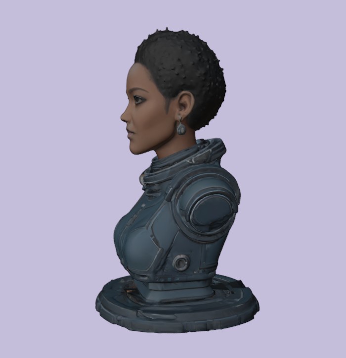 Sci-Fi Female Bust – Space Explorer