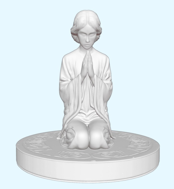 Kneeling Woman in Prayer Figurine