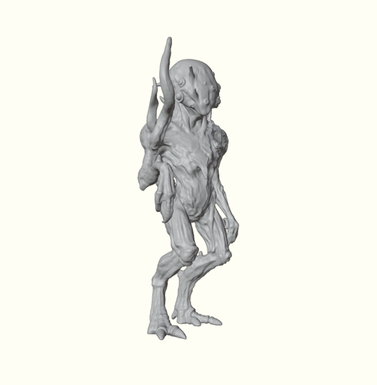 Asymmetric Alien Figurine