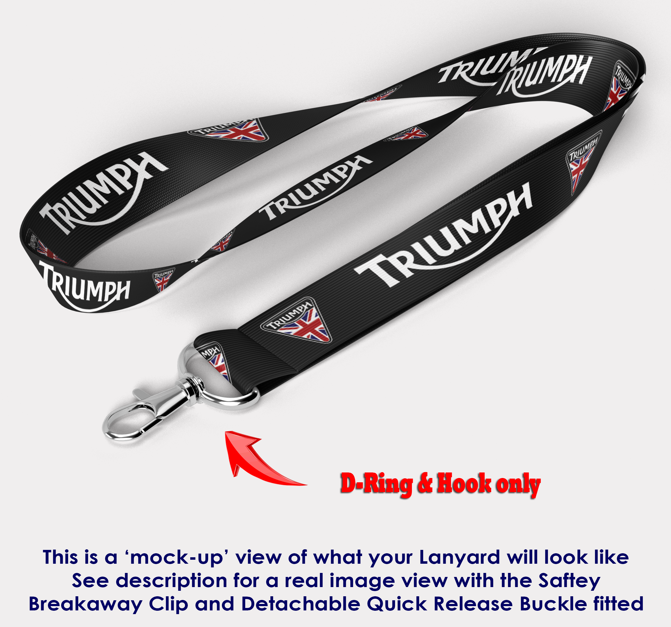Triumph (black) Lanyard