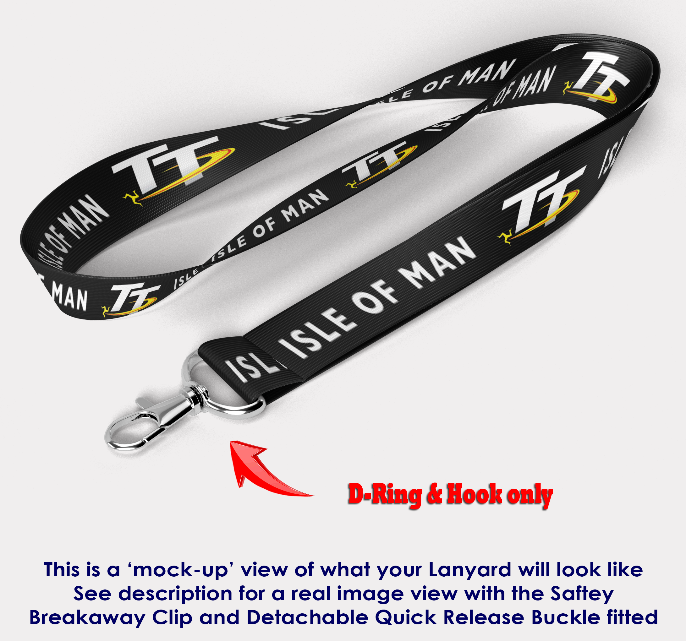 Isle of Man TT (black) Lanyard