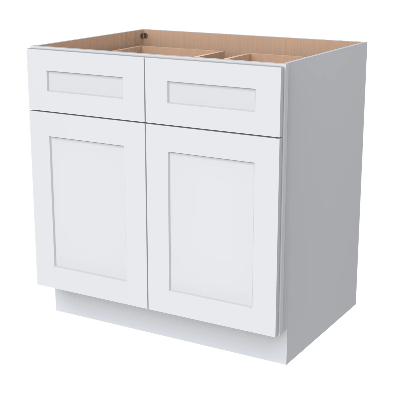 Shaker Style Double Door Double Drawer 