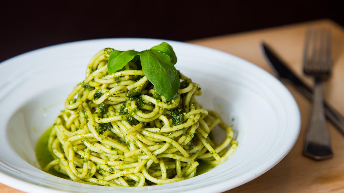 Spaghetti pesto