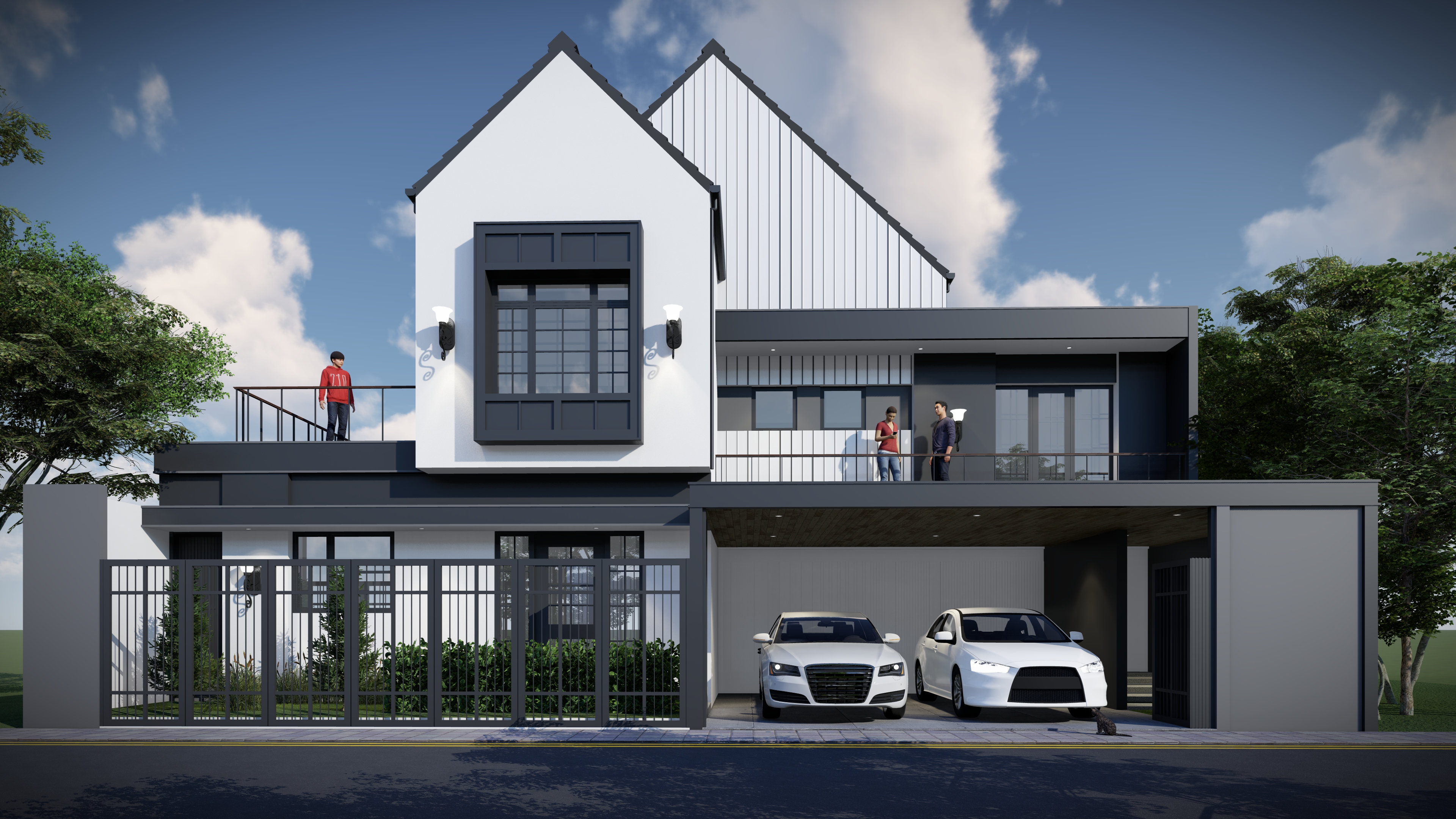 Desain Rumah Eceran Luas Bangunan >200