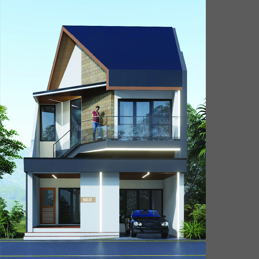 Desain Rumah Eceran Luas Bangunan 100-200 Meter Persegi