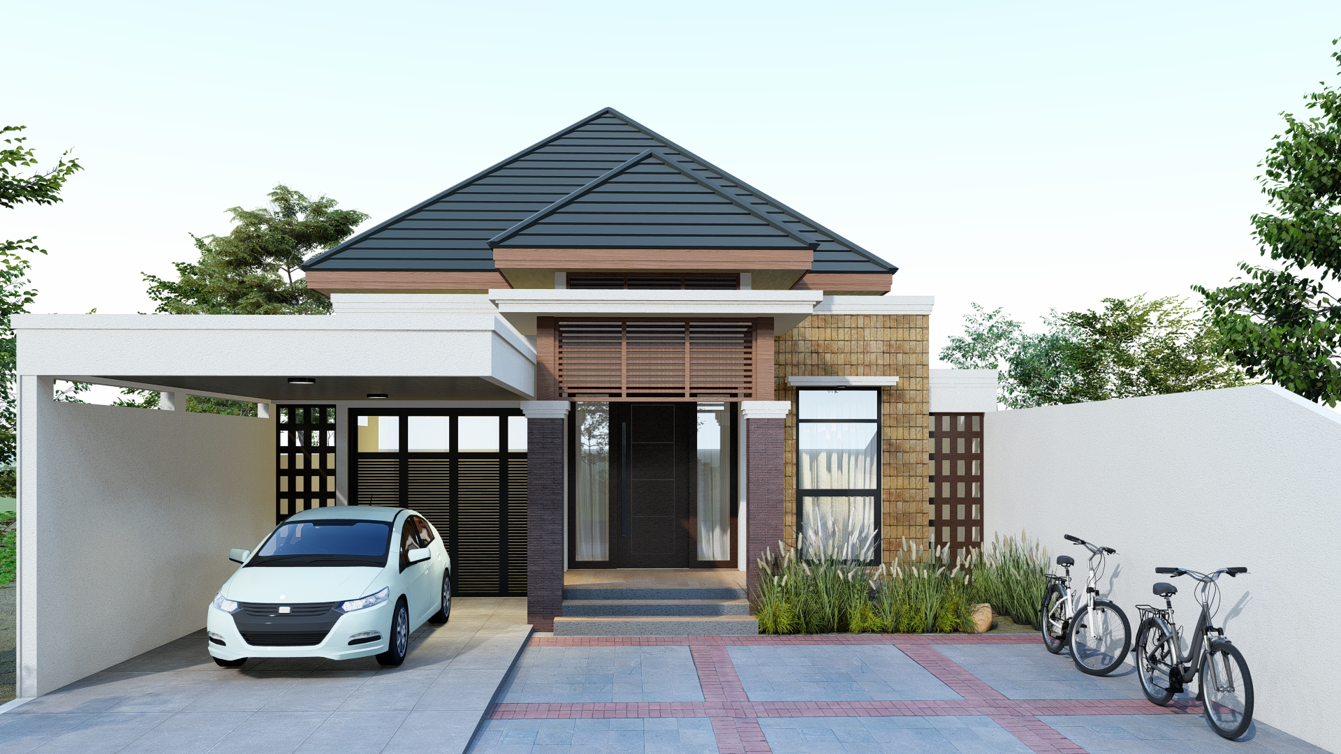 Desain Rumah Eceran 1 Lantai Luas Maksimal 100m2