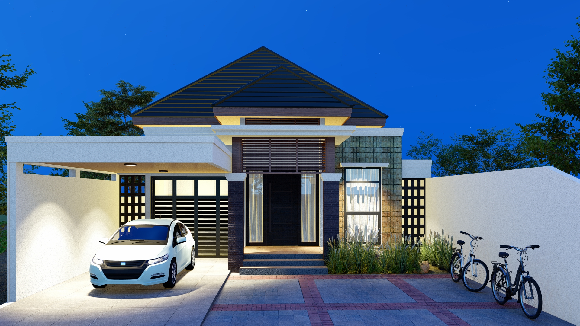 Desain Rumah Eceran 1 Lantai Luas Maksimal 100m2