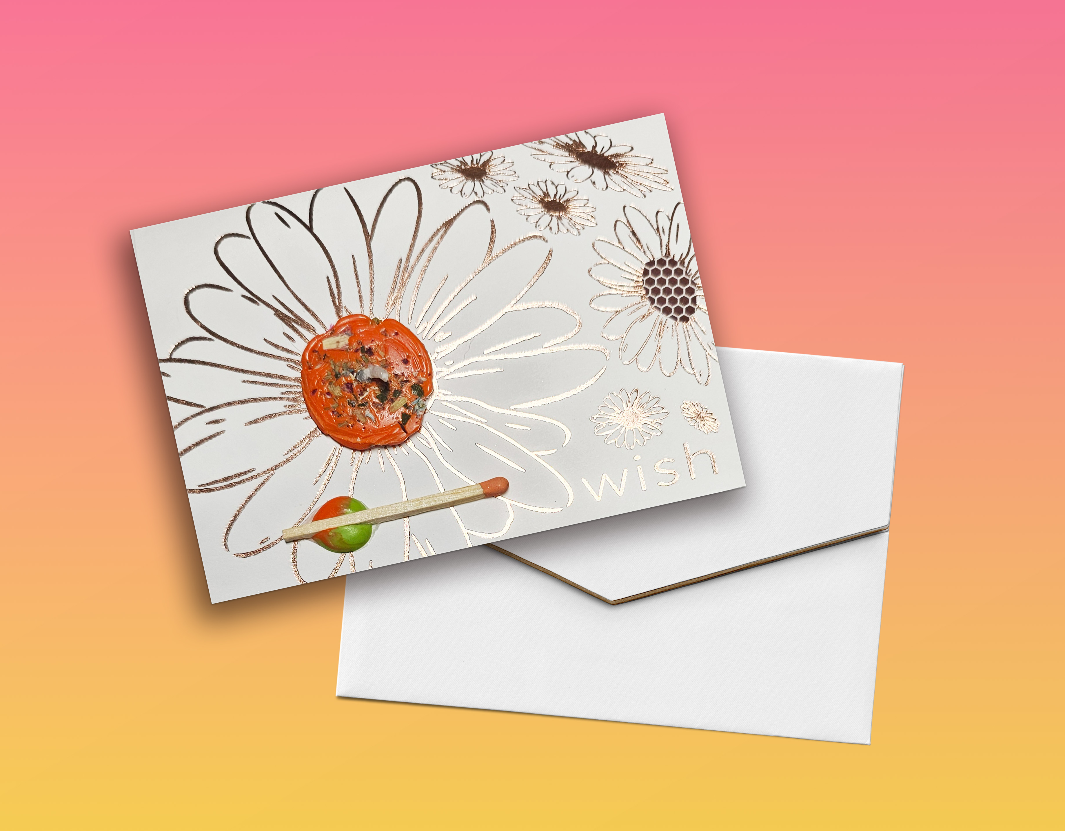 Floral-themed Wish Card