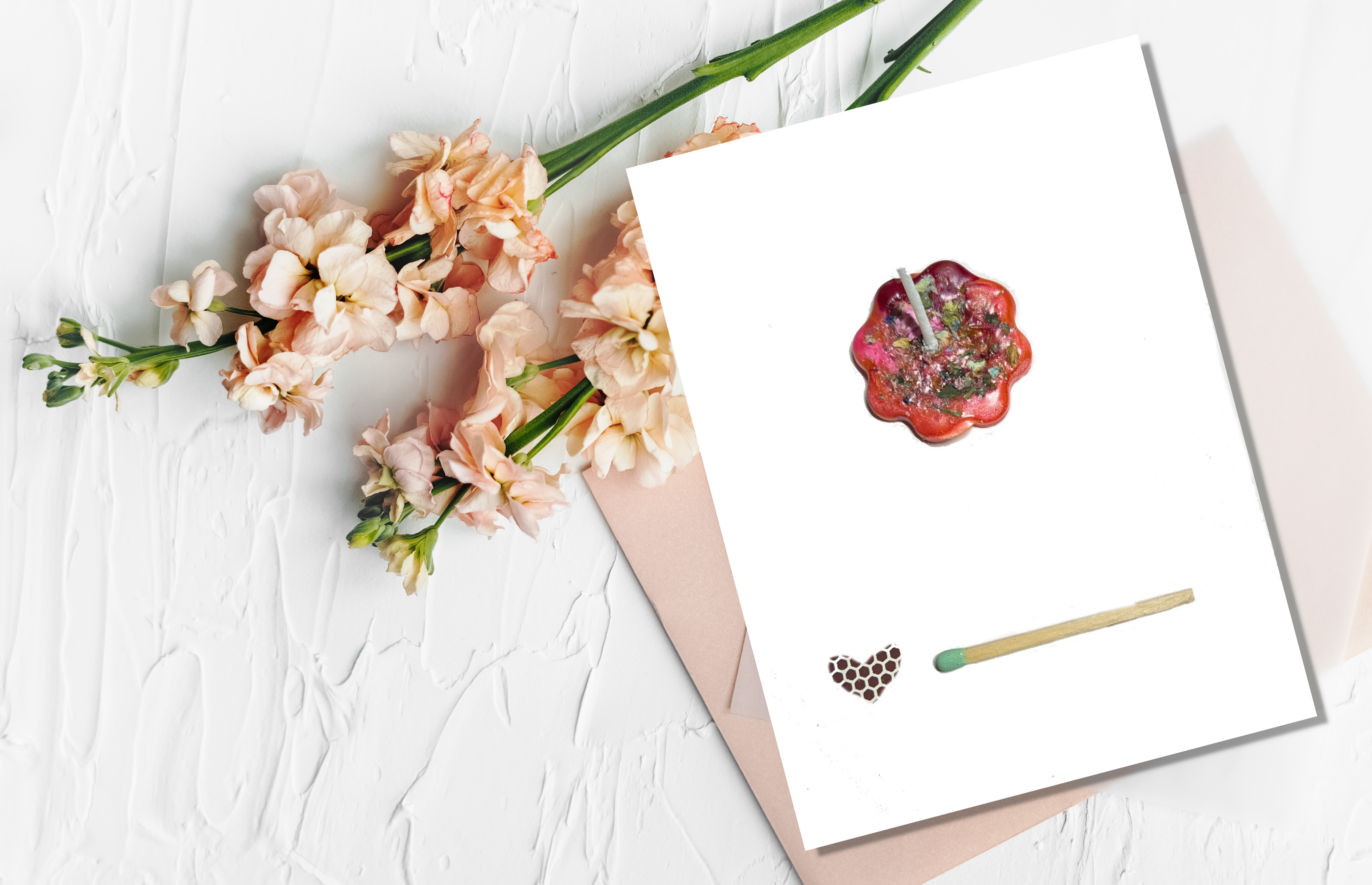 Floral Shaped Wish Card