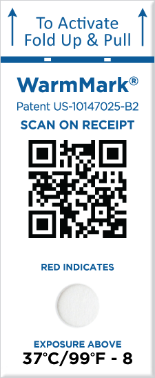 WarmMark QR 8 Hour Single-Window Temperature Indicator