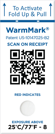 WarmMark QR 8 Hour Single-Window Temperature Indicator