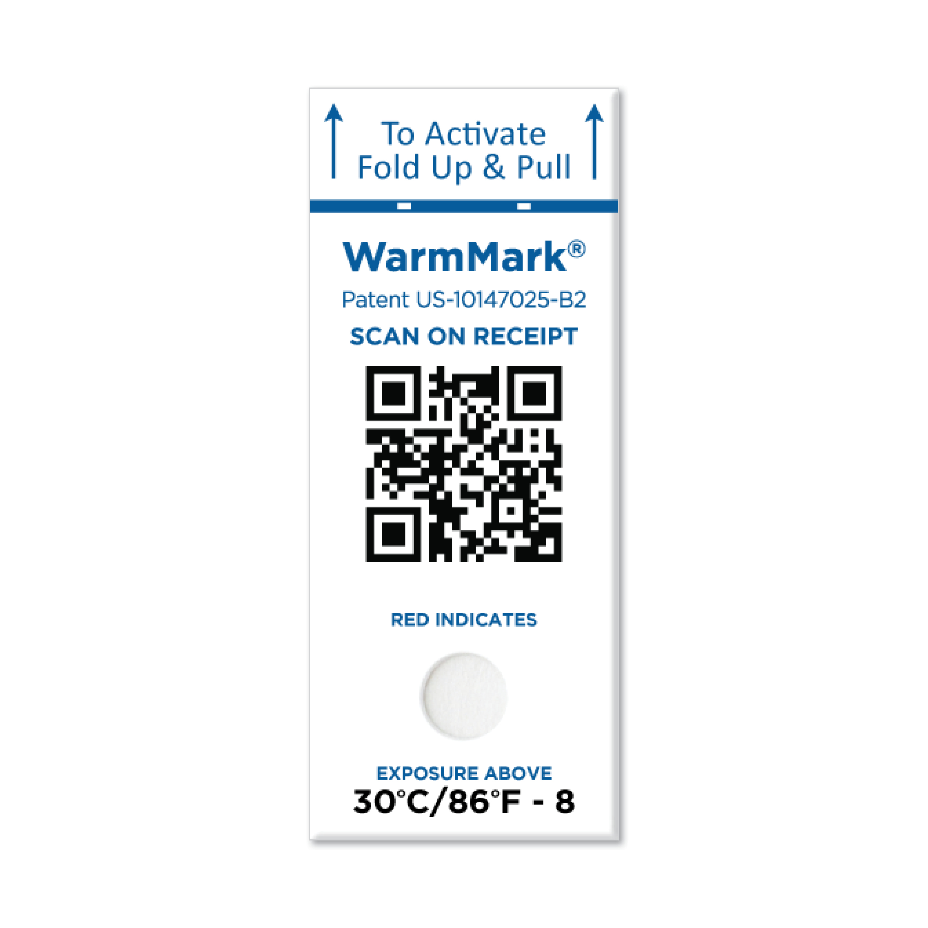 WarmMark QR 8 Hour Single-Window Temperature Indicator