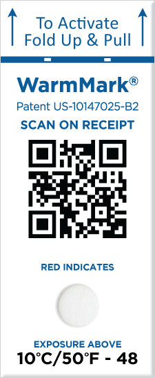 WarmMark QR 48 Hour Single-Window Temperature Indicator