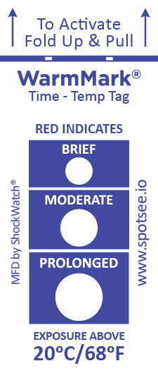 WarmMark Ascending Time-Temp Indicator (48 Hours)