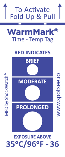 WarmMark Ascending Time-Temp Indicator (36 Hours)