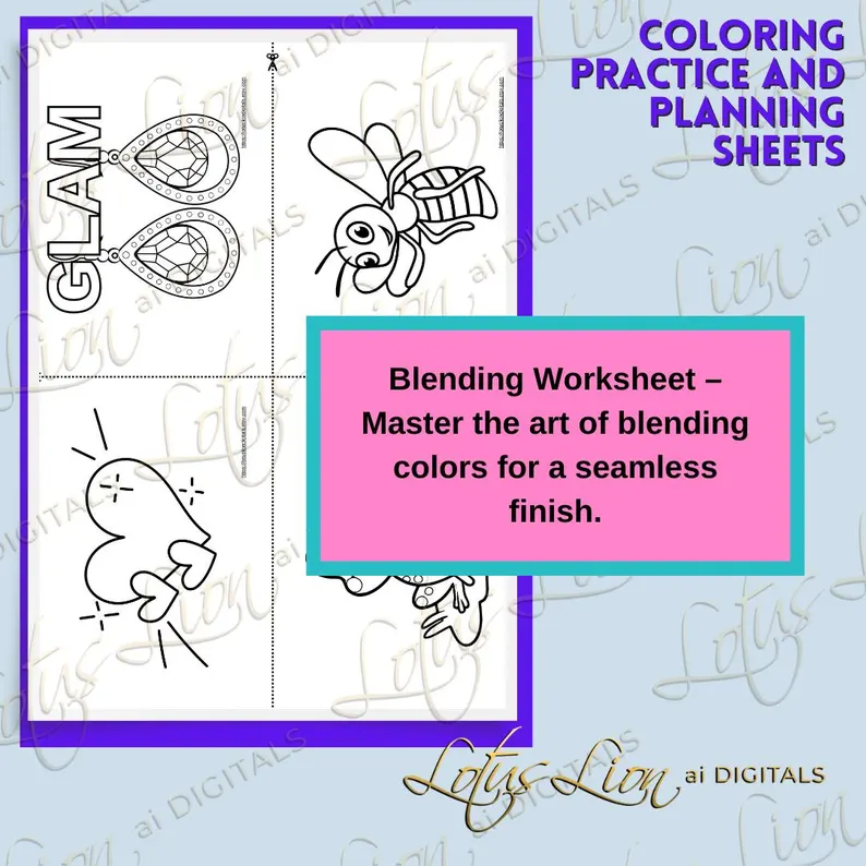 Mini BK4 Coloring Practice Sheets 