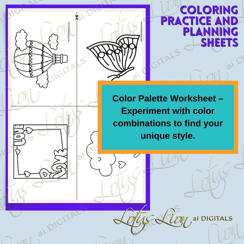 Mini BK4 Coloring Practice Sheets 