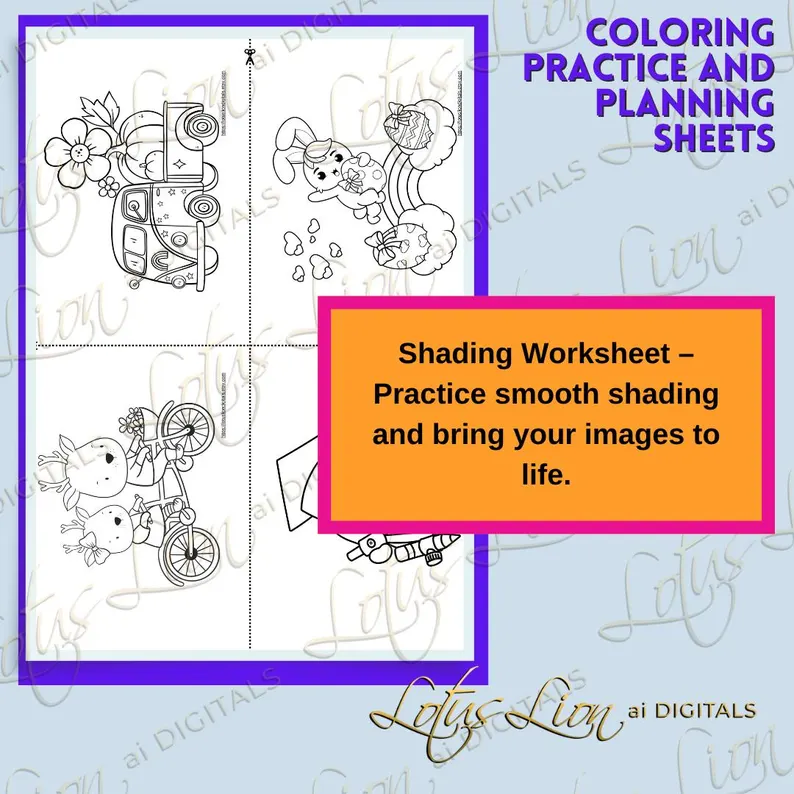 Mini BK4 Coloring Practice Sheets 