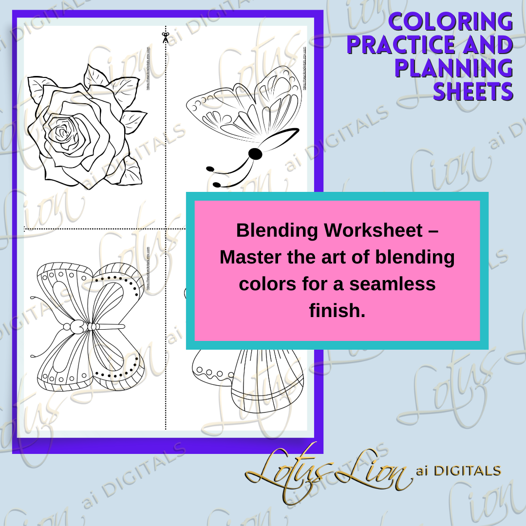 Mini BK1 Coloring Practice Sheets 