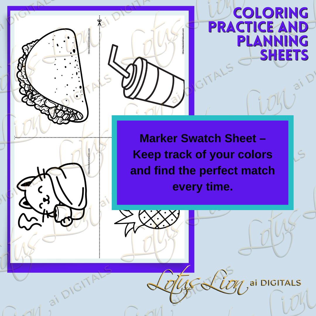 Mini BK1 Coloring Practice Sheets 