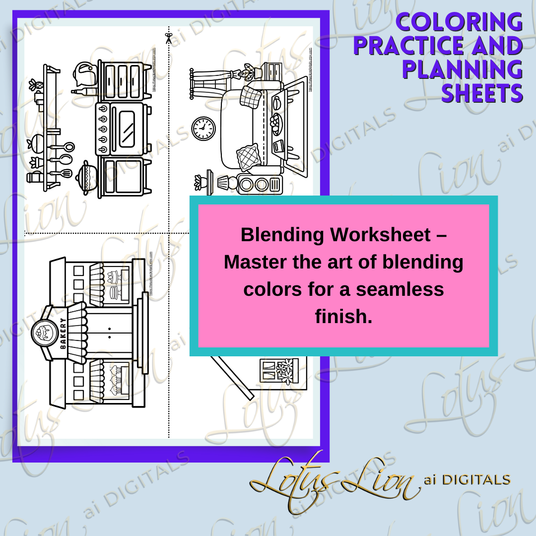 Mini BK2 Coloring Practice Sheets 