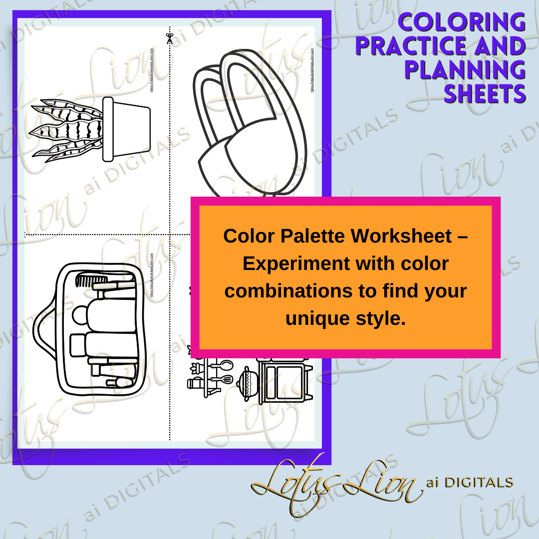 Mini BK2 Coloring Practice Sheets 
