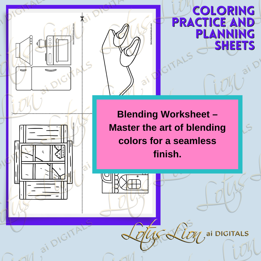 Mini BK3 Coloring Practice Sheets