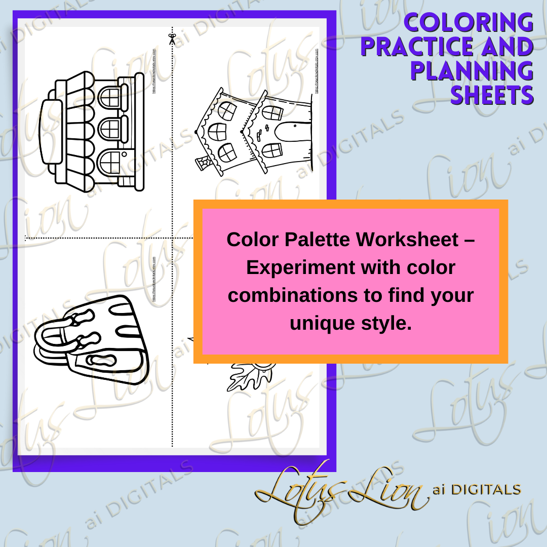 Mini BK3 Coloring Practice Sheets