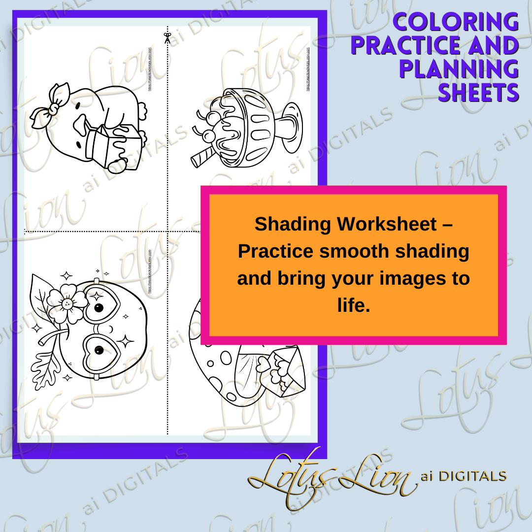 Mini BK3 Coloring Practice Sheets