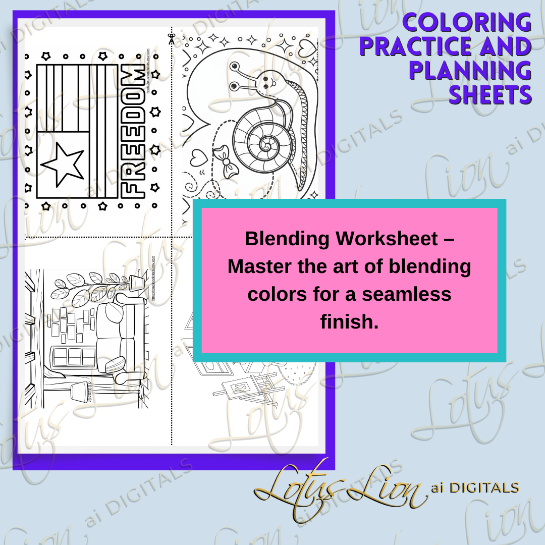 Mini BK5 Coloring Practice Sheets