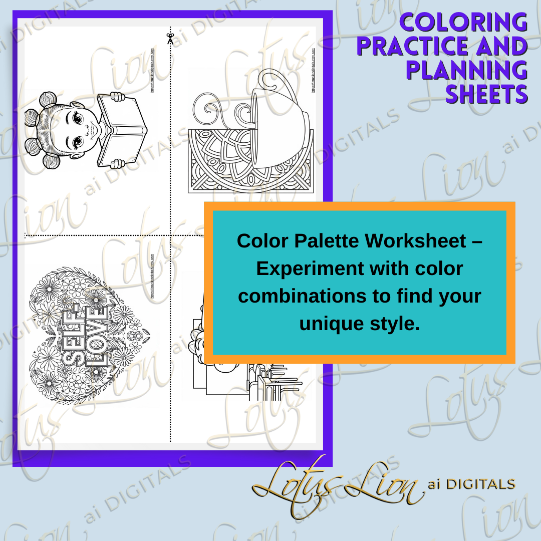 Mini BK5 Coloring Practice Sheets