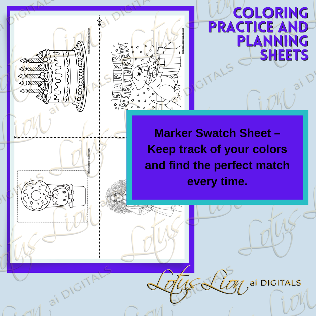 Mini BK5 Coloring Practice Sheets