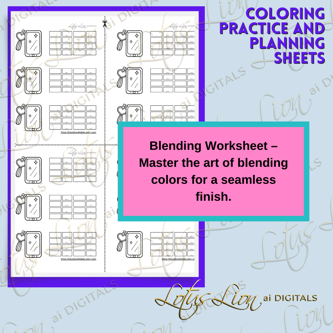 Mini Coloring Practice Sheets Set 2