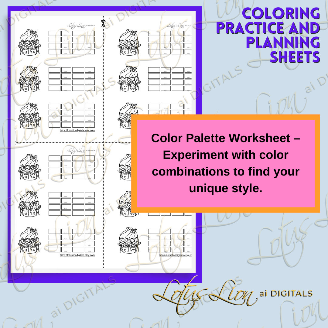 Mini Coloring Practice Sheets Set 2