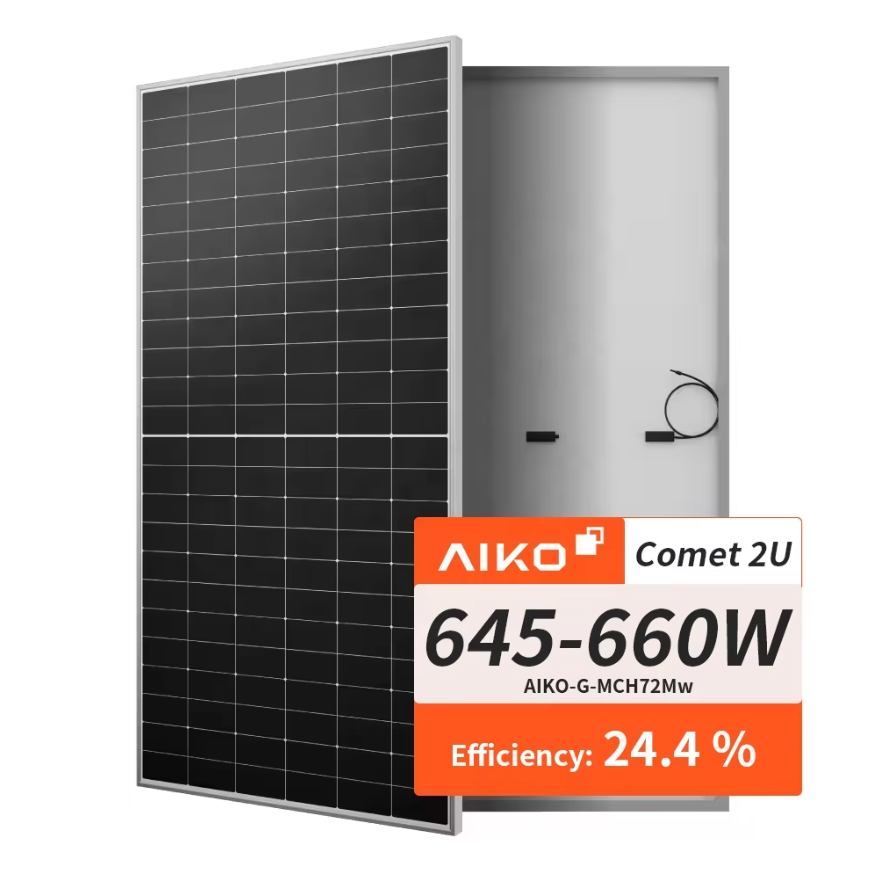 Aiko Solar N Type ABC 660W 655W 650W 645W Monocrystalline Photovoltaic Module Panel